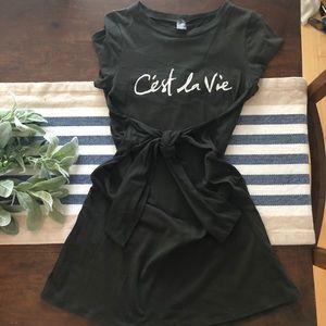 Charcoal T Shirt Dress